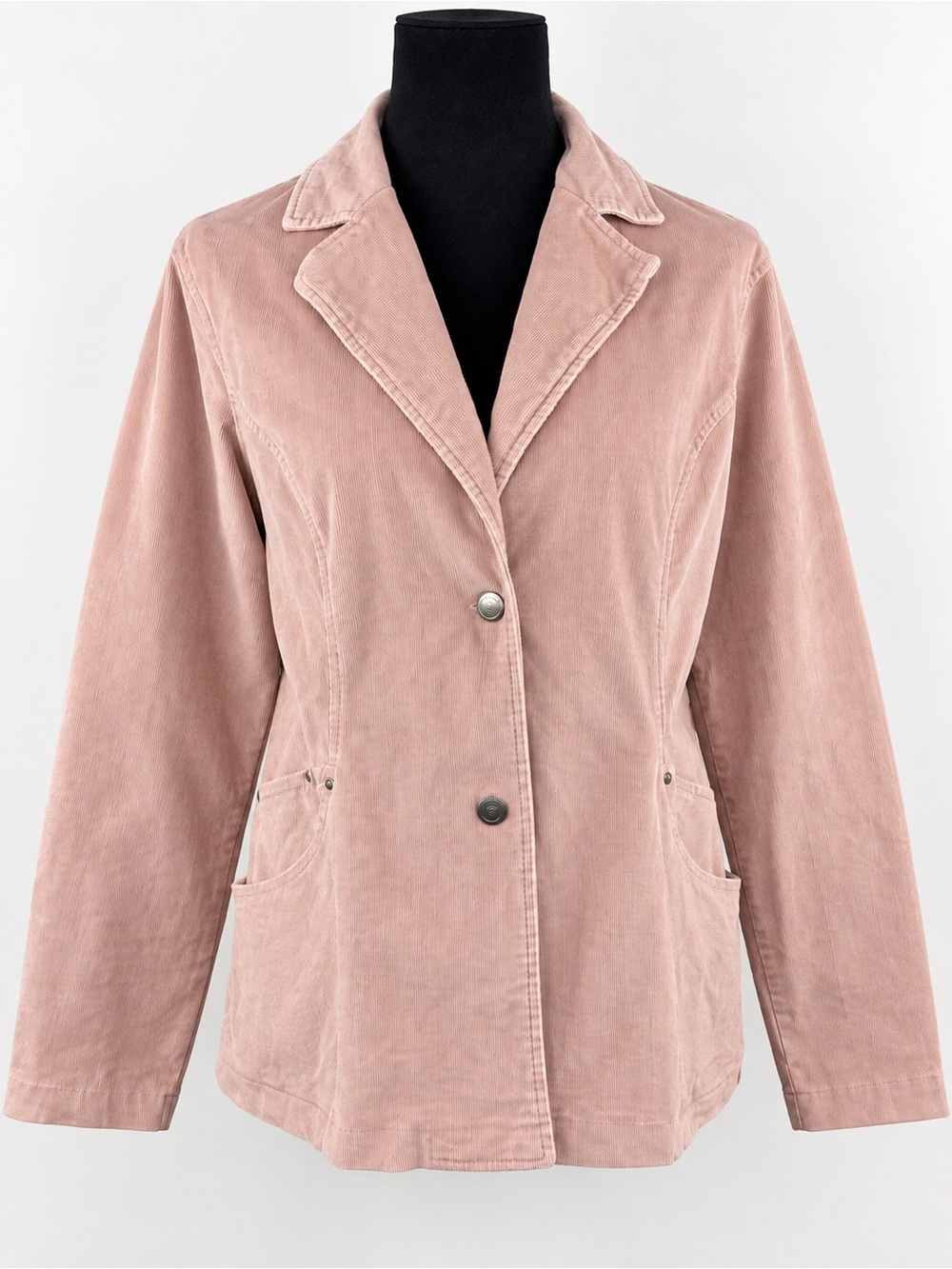 Vintage Y2K Paris Blues Light Pink Corduroy Jacket Blazer